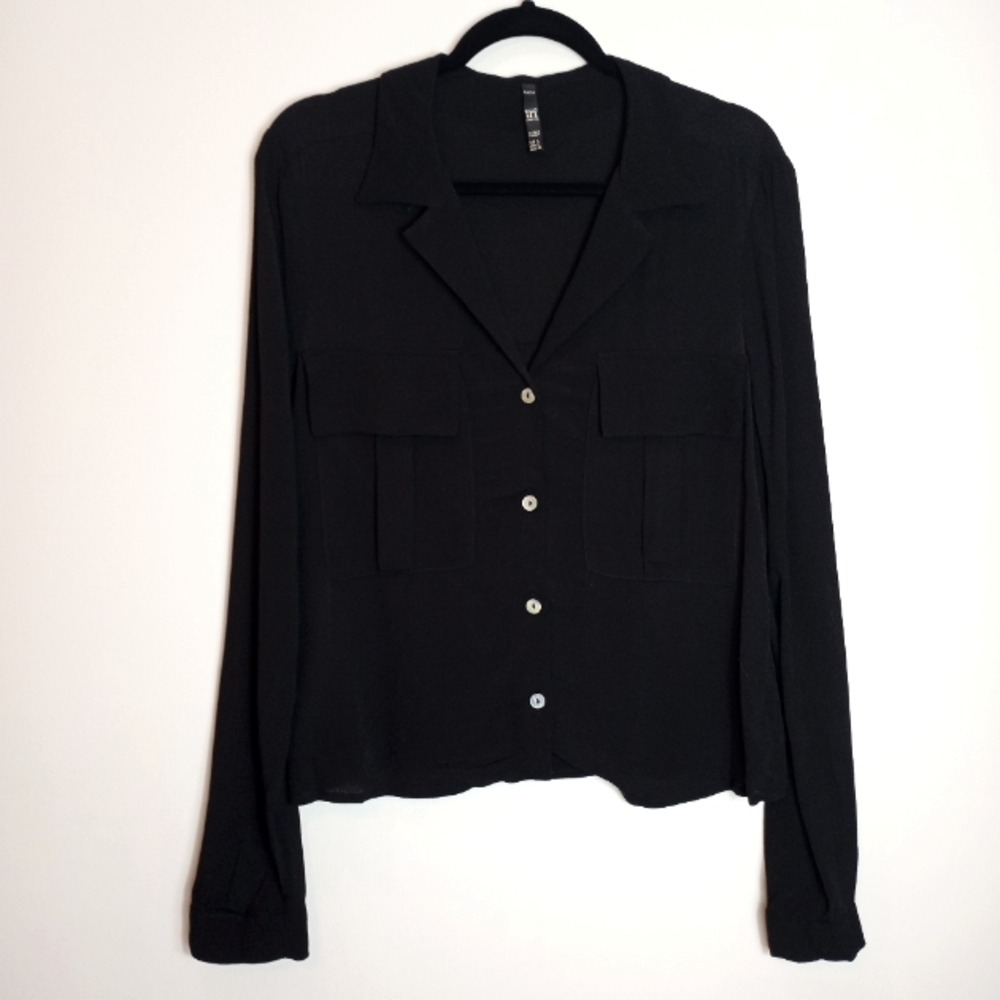 Zara TRF collection button down blouse